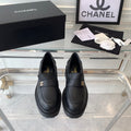 CHANEL MOASINS black 1 CALFSKIN