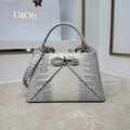 Luxury Crocodile-Embossed Leather Top Handle Bag
